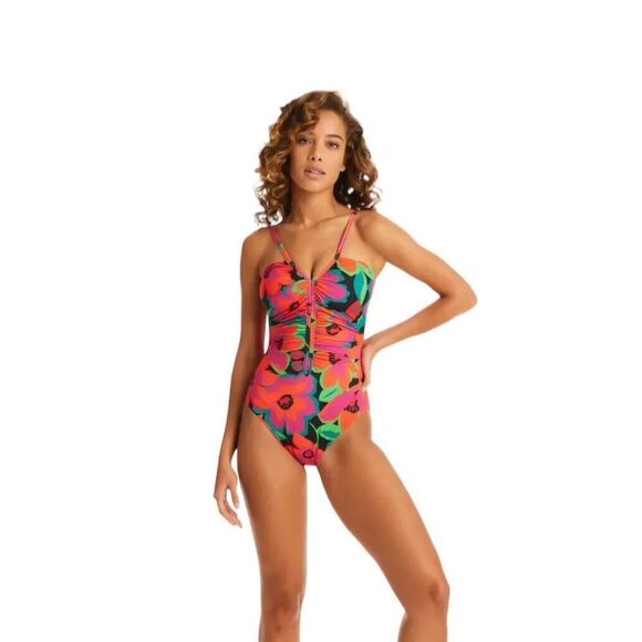 Sanctuary Savage Gardener Shirted Swimsuit Sz M Beach, Vacation, Pool - Picture 1 of 12
